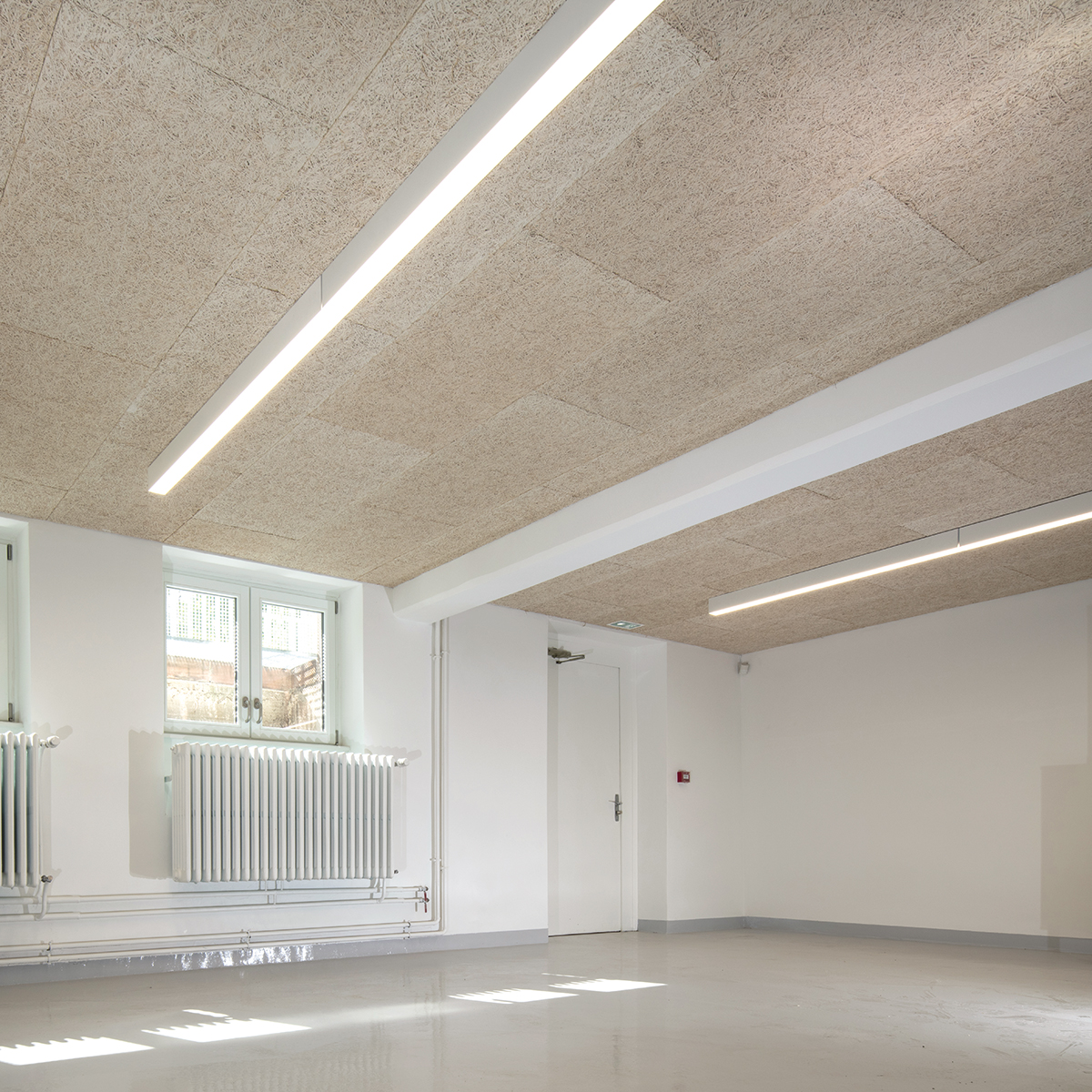 Plafond en laine de bois
